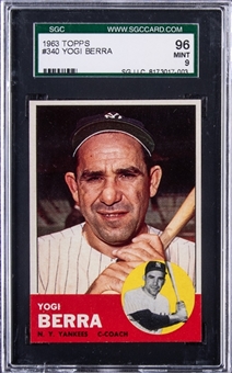 1963 Topps #340 Yogi Berra – SGC 96 MINT 9
